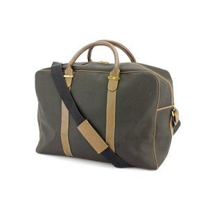 dunhill Boston bag PVC �~ leather Authentic used